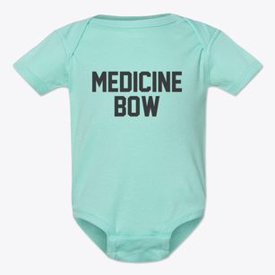 Medicine Bow Wyoming Classic Block Baby Onesie