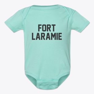 Fort Laramie Wyoming Classic Block Baby Onesie