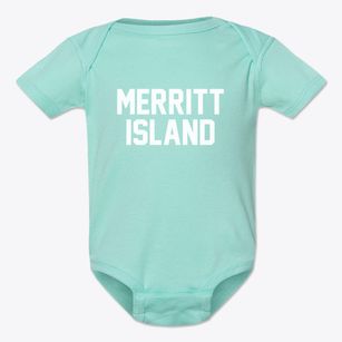 Merritt Island Florida Classic Block Baby Onesie