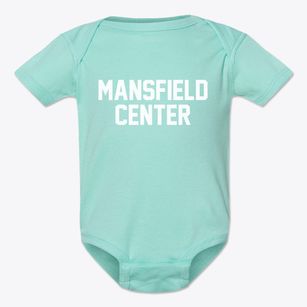 Mansfield Center Connecticut Classic Block Baby Onesie