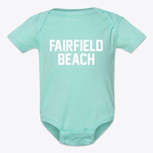 Fairfield Beach Ohio Classic Block Baby Onesie