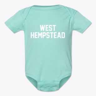 West Hempstead New York Classic Block Baby Onesie