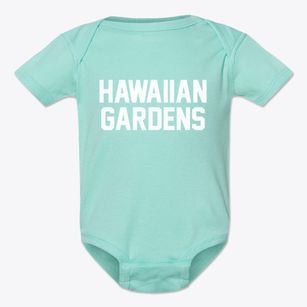 Hawaiian Gardens California Classic Block Baby Onesie