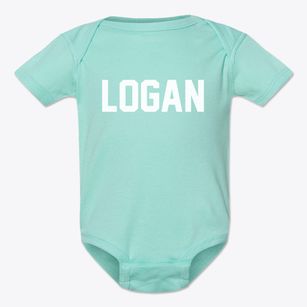 Logan North Dakota Classic Block Baby Onesie