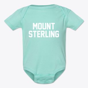 Mount Sterling Iowa Classic Block Baby Onesie