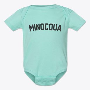 Minocqua Wisconsin Classic Curve Baby Onesie