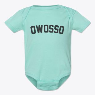 Owosso Michigan Classic Curve Baby Onesie