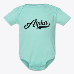 Alpha Illinois Vintage Team Baby Onesie