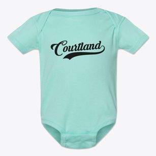 Courtland Wisconsin Vintage Team Baby Onesie