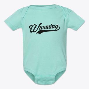 Wyoming New York Vintage Team Baby Onesie