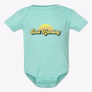 East Lansing Michigan Sublime Sunset Baby Onesie