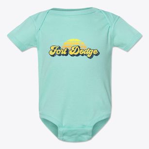 Fort Dodge Iowa Sublime Sunset Baby Onesie