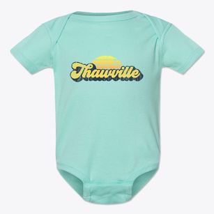 Thawville Illinois Sublime Sunset Baby Onesie