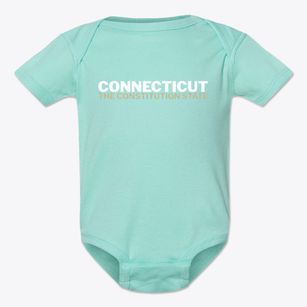  Connecticut White and Gold Baby Onesie
