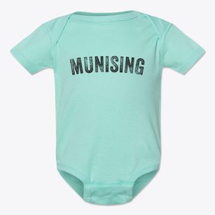 Munising Michigan Timeless Retro Baby Onesie