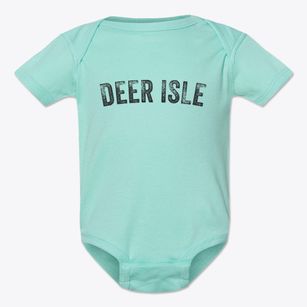 Deer Isle Maine Timeless Retro Baby Onesie