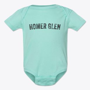 Homer Glen Illinois Timeless Retro Baby Onesie