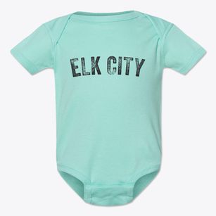 Elk City Kansas Timeless Retro Baby Onesie