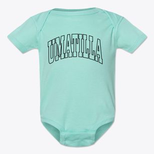 Umatilla Oregon Trendy Block Baby Onesie