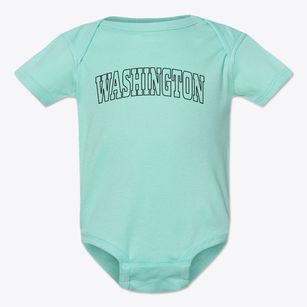 Washington New Jersey Trendy Block Baby Onesie