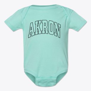 Akron Pennsylvania Trendy Block Baby Onesie