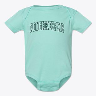 Poughkeepsie New York Trendy Block Baby Onesie