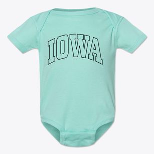 Iowa Louisiana Trendy Block Baby Onesie