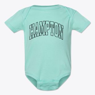 Hampton South Carolina Trendy Block Baby Onesie