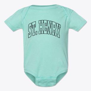 St. Henry Ohio Trendy Block Baby Onesie