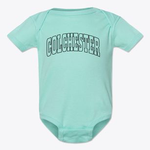Colchester Illinois Trendy Block Baby Onesie