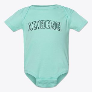 Mexico Beach Florida Trendy Block Baby Onesie