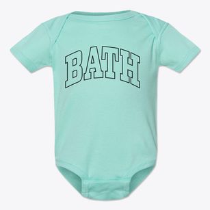 Bath New Hampshire Trendy Block Baby Onesie