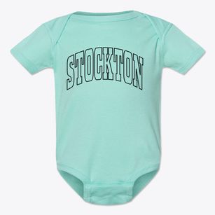 Stockton New Jersey Trendy Block Baby Onesie