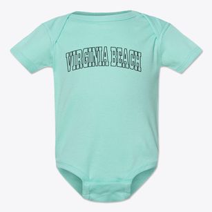 Virginia Beach Virginia Trendy Block Baby Onesie