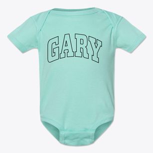 Gary South Dakota Trendy Block Baby Onesie