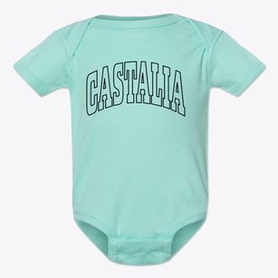 Castalia Iowa Trendy Block Baby Onesie