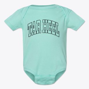 Tar Heel North Carolina Trendy Block Baby Onesie
