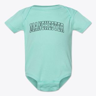 Manchester Kansas Trendy Block Baby Onesie