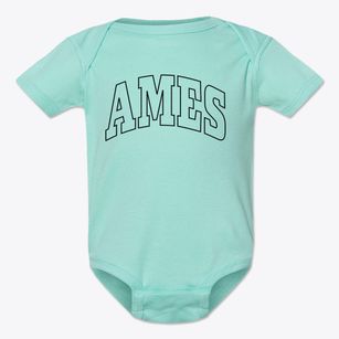 Ames Nebraska Trendy Block Baby Onesie