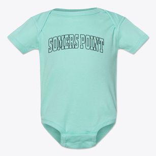 Somers Point New Jersey Trendy Block Baby Onesie