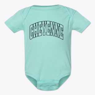 Cheyenne Wyoming Trendy Block Baby Onesie
