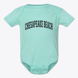 Chesapeake Beach Maryland Varsity Baby Onesie