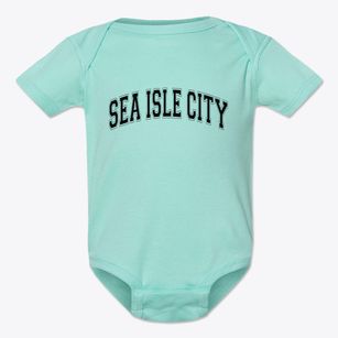 Sea Isle City New Jersey Varsity Baby Onesie