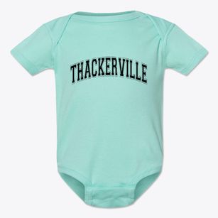 Thackerville Oklahoma Varsity Baby Onesie