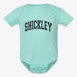 Shickley Nebraska Varsity Baby Onesie