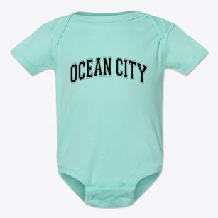 Ocean City New Jersey Varsity Baby Onesie