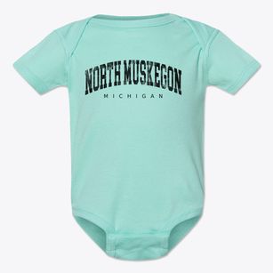 North Muskegon Michigan Urban Vibe Baby Onesie