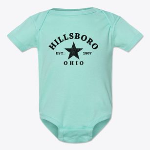 Hillsboro Ohio Star Baby Onesie
