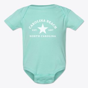 Carolina Beach North Carolina Star Baby Onesie