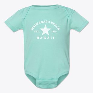 Waimanalo Beach Hawaii Star Baby Onesie